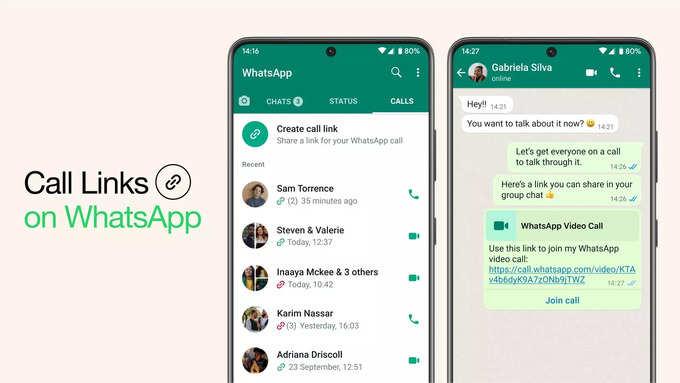 WhatsApp New call links Feature