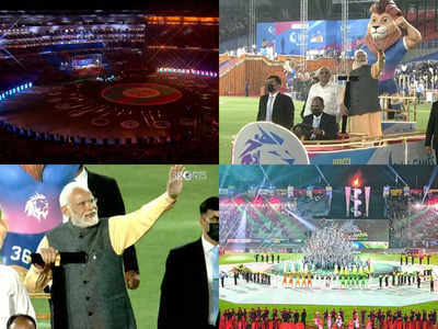 Narendra Modi National games opening: खुली जिप्सी में पीएम मोदी, दुल्हन की तरह सजा दुनिया का सबसे बड़ा स्टेडियम, नेशनल गेम्स की शान तो देखिए 