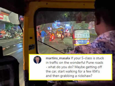 मर्सिडीज-बेंज इंडिया के CEO की कार ट्रैफिक में फंसी, गाड़ी छोड़कर ऑटो रिक्शा में चल दिए 
