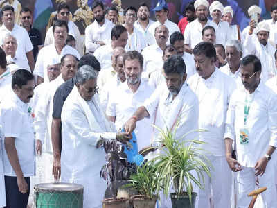 Rahul Gandhi in Karnataka: ರಾಹುಲ್ ಸಾರಥ್ಯದಲ್ಲಿ ಸಿದ್ದು ಡಿಕೆಶಿ ಜೋಡೆತ್ತುಗಳ ಐಕ್ಯತಾ ಯಾತ್ರೆ!