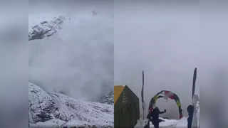 Video : बर्फ की सुनामी में तबाह हुआ बेस कैंप, नेपाल म... 