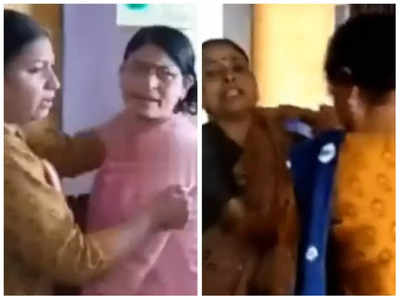 UP Teachers: రెచ్చిపోయిన మహిళా టీచర్లు... ఒక రేంజ్‌లో కొట్టుకున్నారు.. పాపం విద్యార్థులు