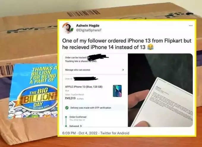 man ordered iphone13