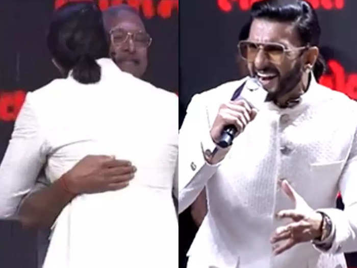 Ranveer Singh and Nana Patekar feet