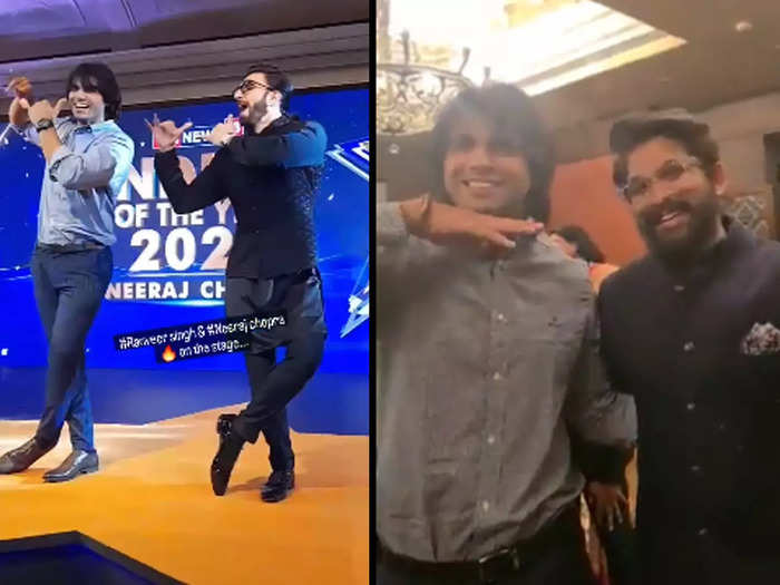 Ranveer Singh dances with Neeraj Chopra