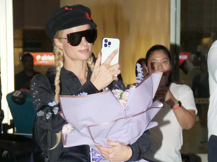 Paris Hilton Arrived In Mumbai Airport