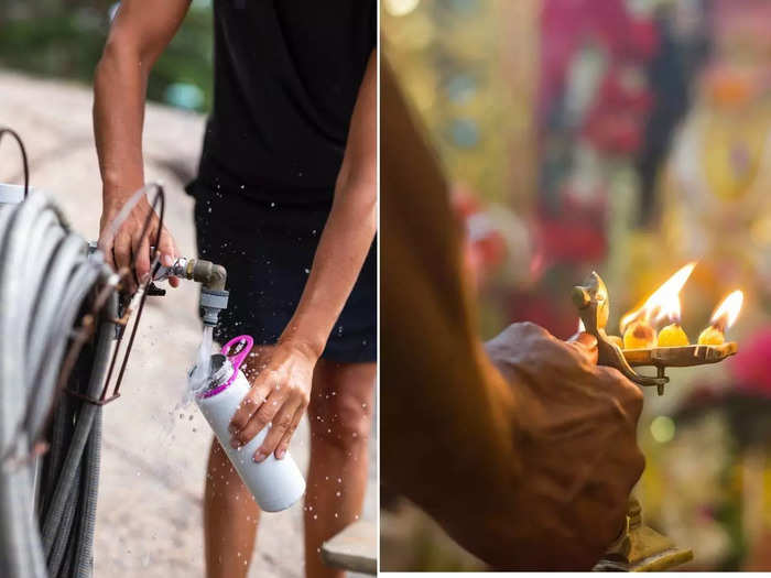 stories about the temple where devotees offer water bottle to god