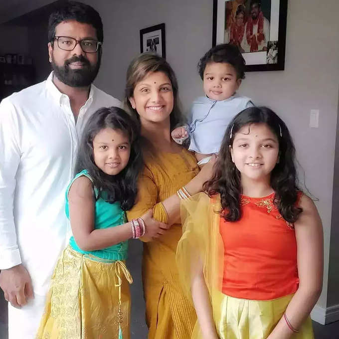 rambha husband daughters