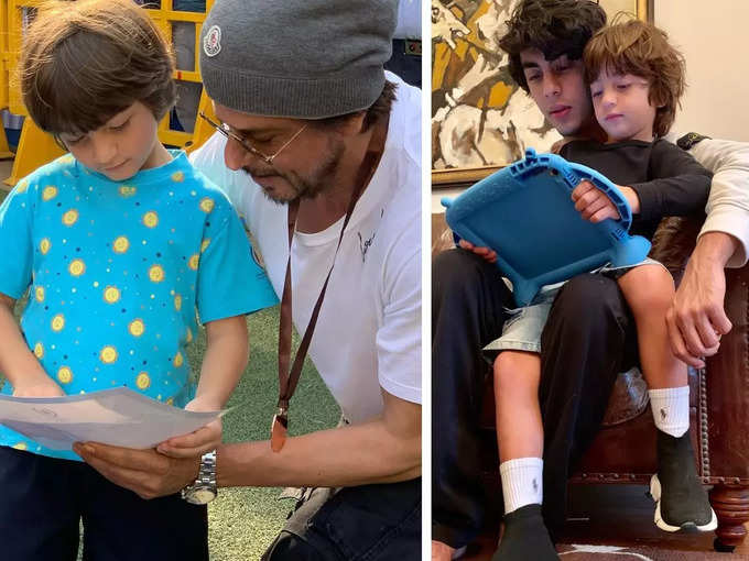 Abram Aryan Khan with Shahrukh Khan