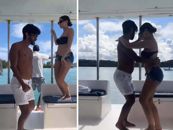 Nora Fatehi killer dance moves on a yacht