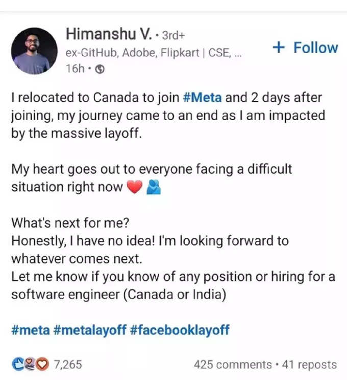Meta Layoffs Himanshu