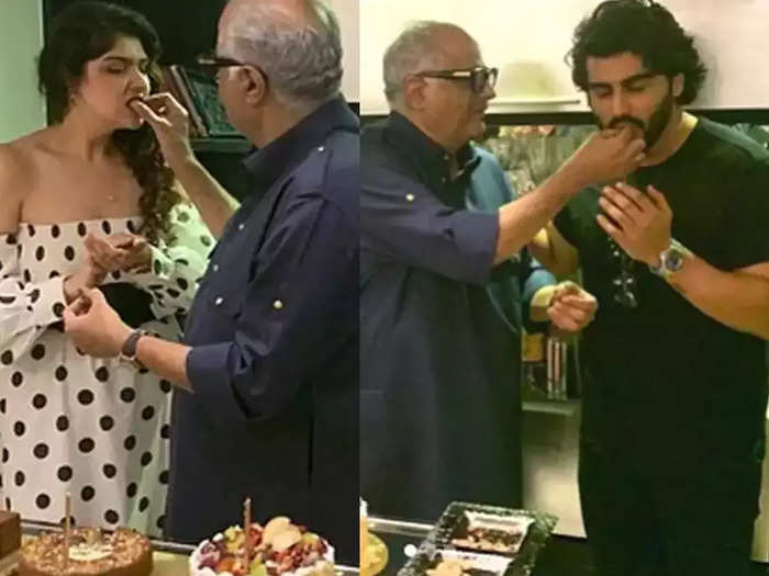 Boney Kapoor Birthday Celebration With Janhvi Khushi