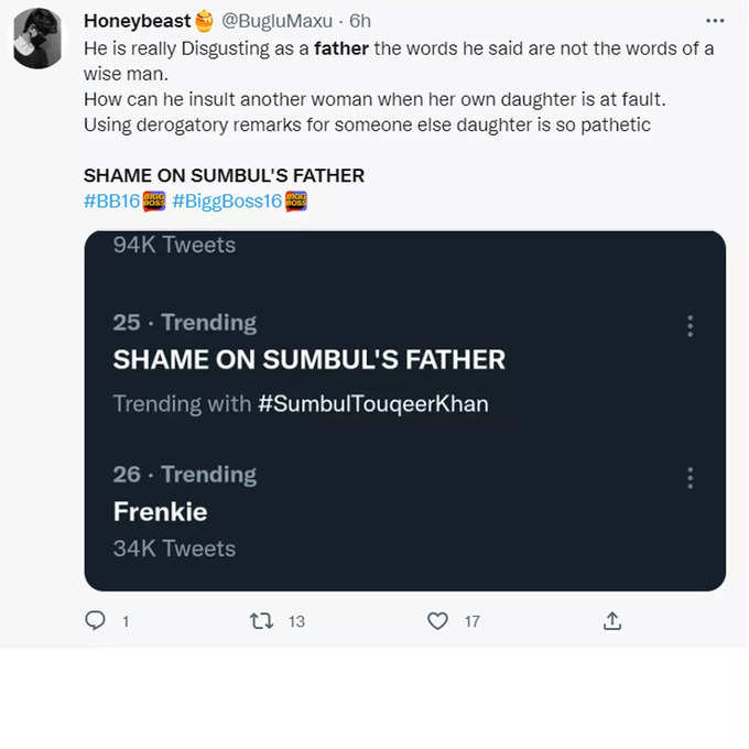 sumbul father tweets2