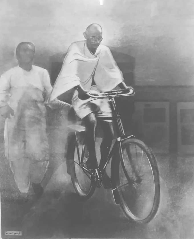 महात्‍मा गांधी को खूब पसंद थी साइकिल की सवारी