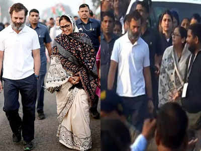 पत्रकार से रानी बनी अमृता सिंह ने भी राहुल के साथ किया कदमताल, दिग्विजय के साथ चर्चा में रही थी शादी
