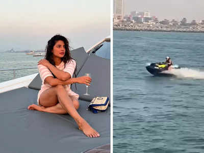 Priyanka Chopra: तूफान की तरह वॉटर बाइक ले उड़ीं प्रियंका चोपड़ा, दुबई में यॉट पर लेटकर सन बाथ का लिया मजा