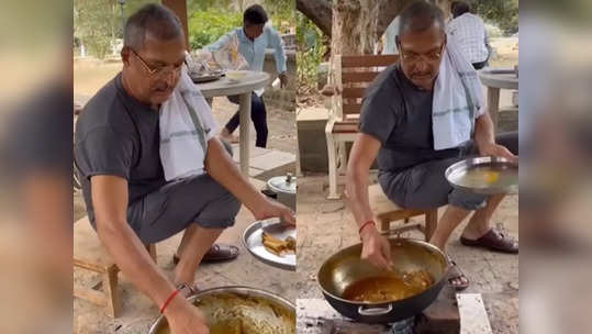 नाना पाटेकरांच्या हातचं चुलीवरचं मटण! Video पाहून सुटेल तोंडाला पाणी; टीमला स्वत: घातलं खाऊ