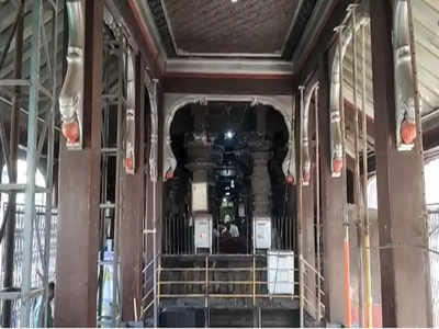 धक्कादायक! कोल्हापुरातील अंबाबाई मंदिरातील गरुड मंडप धोकादायक स्थितीत; मुख्य खांबच वाळवीने पोखरले 