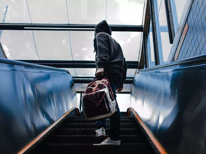 Do not stand on the right side of the escalator -