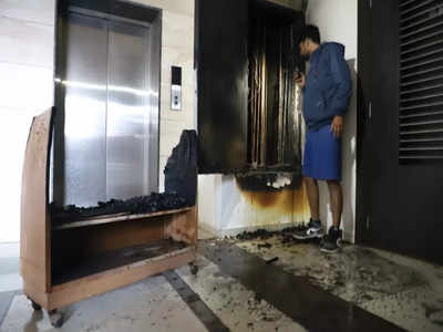 એલિસબ્રિજમાં તક્ષશિલા ટાવરના 12મા માળે આગ લાગતા અફરાતફરી મચી