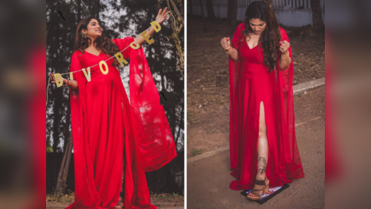 Divorce Photoshoot: प्री वेडिंग, बेबी शॉवरनंतर…आता घटस्फोटाचे फोटोशूट, रेड गाऊनमधील अभिनेत्रीचे फोटो तुफान व्हायरल