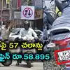 అంతా రాంగ్ రూటే.. బైక్‌పై 57 చలాన్లు.. మొత్తం రూ.58,895 ఫైన్లు, పోలీసులు ఏం చేశారంటే?