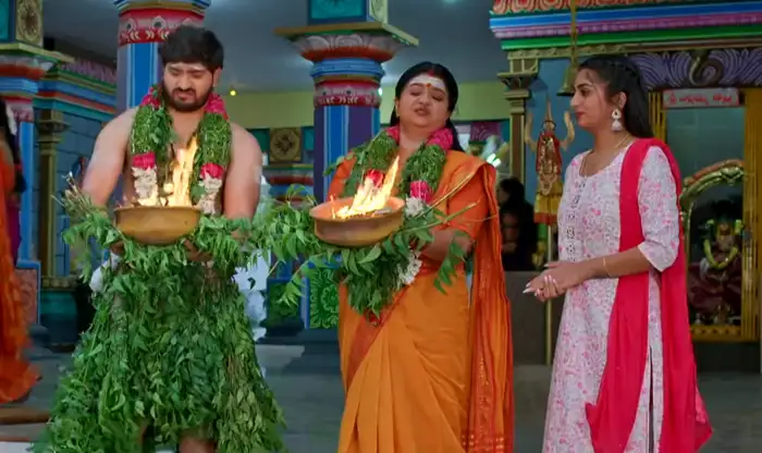 గుడిలో ప్రభావతి, మనోజ్ పరిహారం..