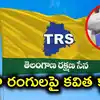 కవిత వెనుక సీఎం చంద్రబాబు.. టీఆర్ఎస్ పార్టీ జెండాలో పసుపు రంగు.. ఇంతకీ ఆమె ఏమన్నారంటే?
