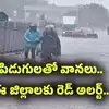 AP Rains: మూడు గంటల్లో వర్షాలు.. ఏపీలోని నాలుగు జిల్లాలకు రెడ్ అలర్ట్..