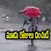 తెలంగాణలో మళ్లీ జోరు వానలు.. మూడు రోజుల పాటు భారీ వర్షాలు, హెచ్చరికలు జారీ