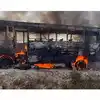 Uttar pradesh Bus fire accident : 30 பேர் பயணித்த பேருந்தில் திடீரென ...